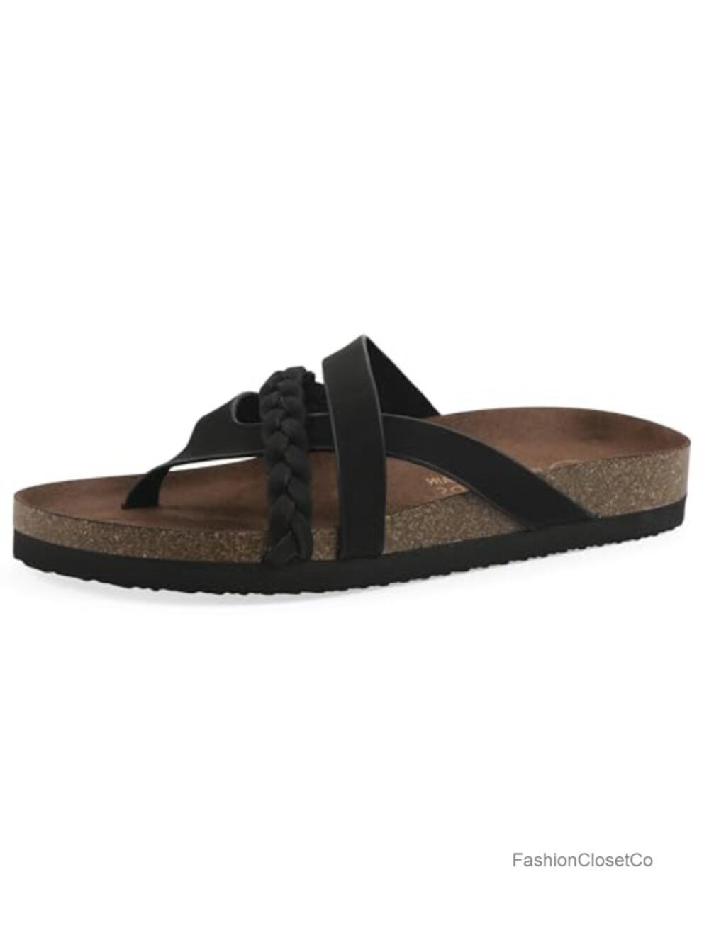 Braided Footbed Thong Sandal - Slide Style